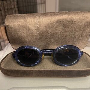 Fendi Blue Oval Sunglasses – Translucent Frame